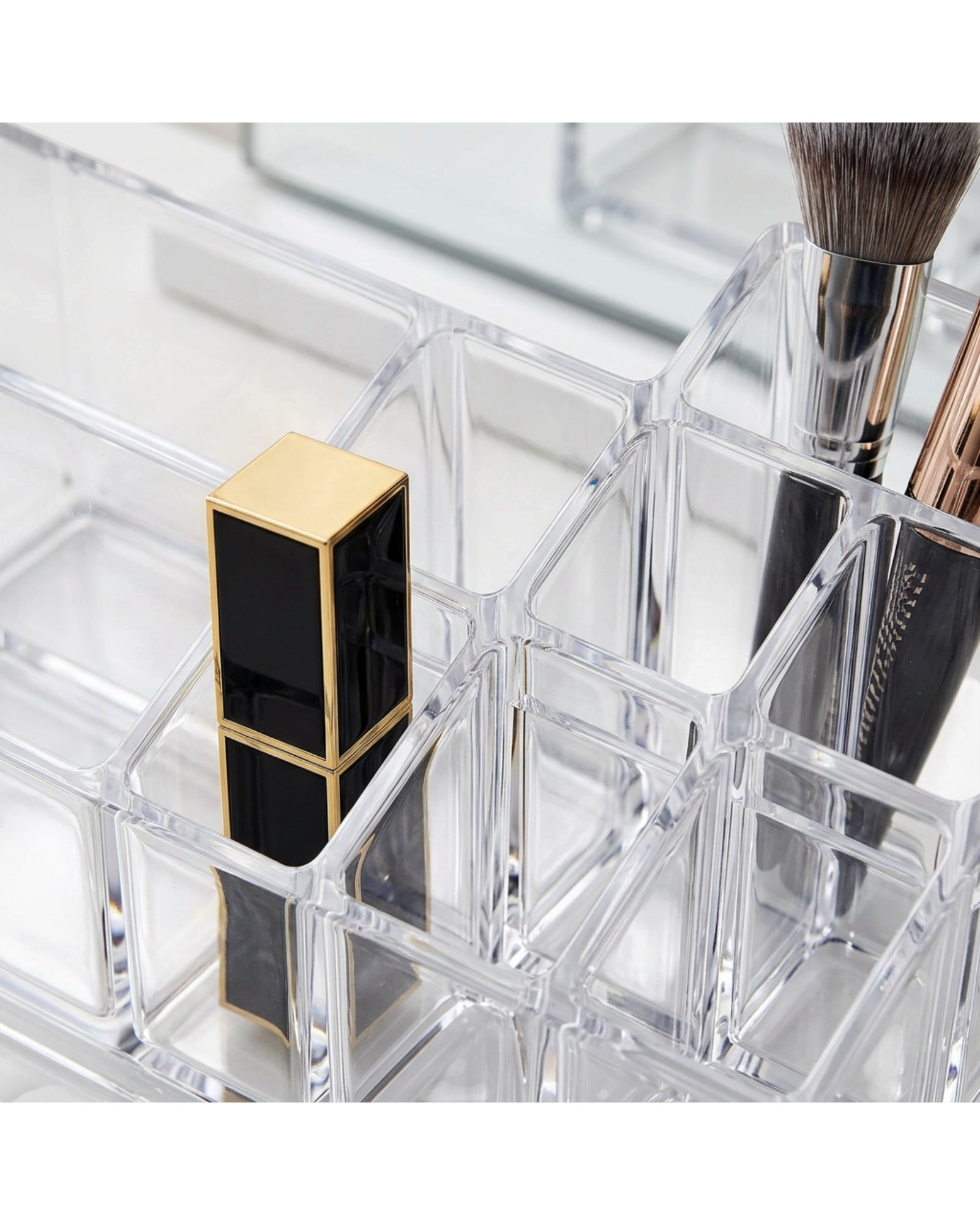 Fablev Clear Acrylic Brush Lipstick Organizer 12 Slot