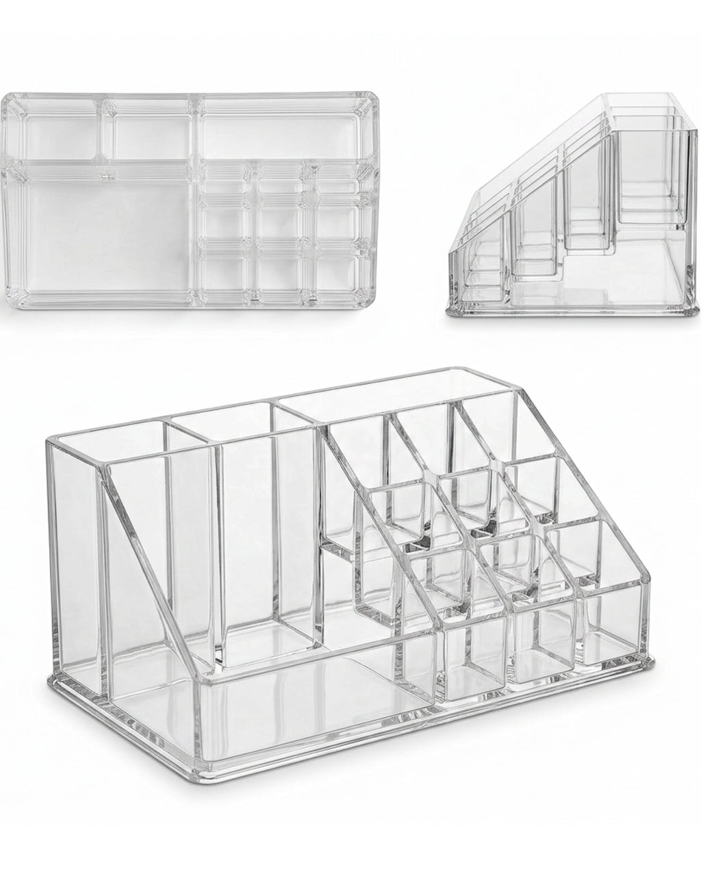 Fablev Clear Acrylic Brush Lipstick Organizer 12 Slot