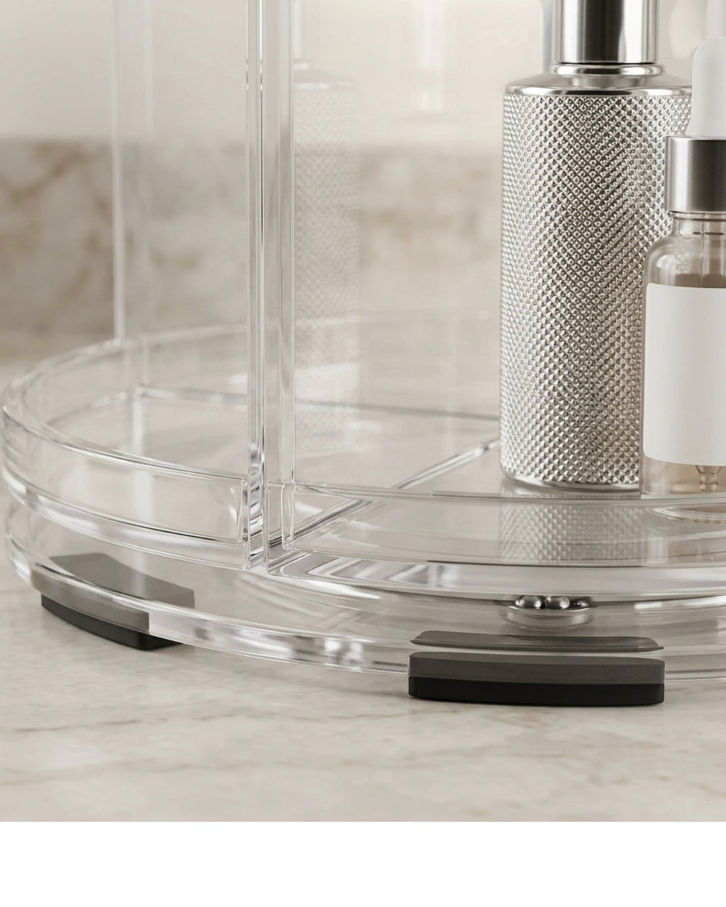 Fablev Rotating Clear Acrylic Makeup Organizer Tall